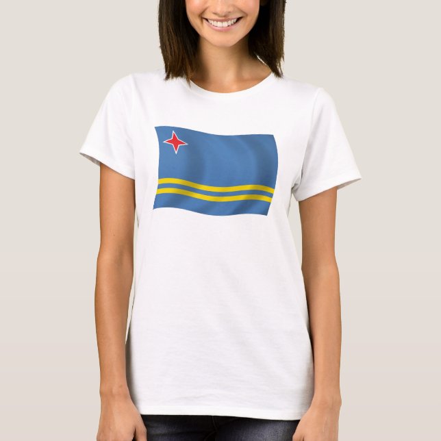 Camisa da Bandeira de Aruba (Frente)