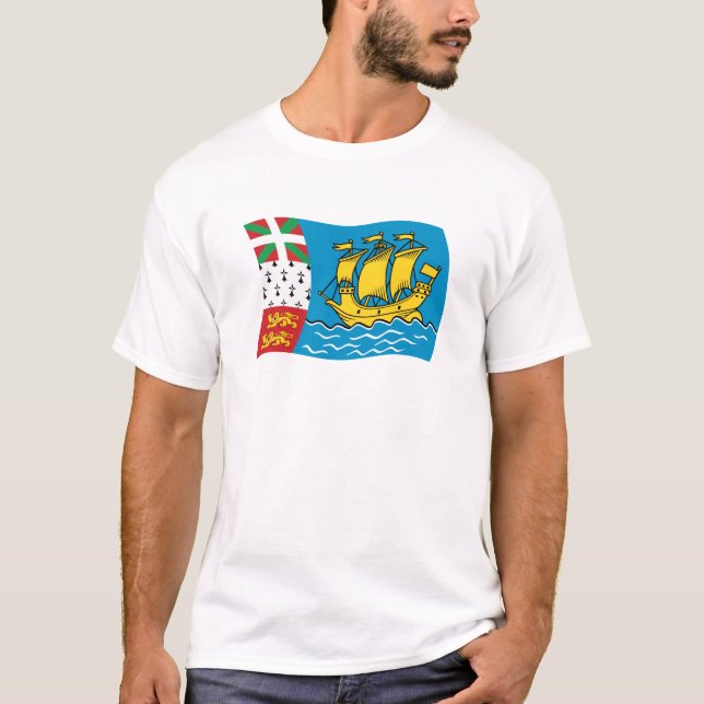 Camisa da Bandeira de São Pedro e Miquelon (Frente)