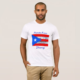 Camisa da bandeira do furacão forte de Puerto Ric