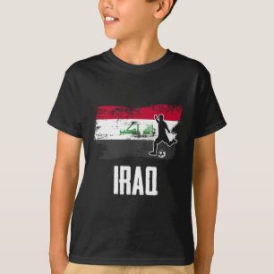 Camisa da Bandeira do Iraque Time de Futebol Iraqu