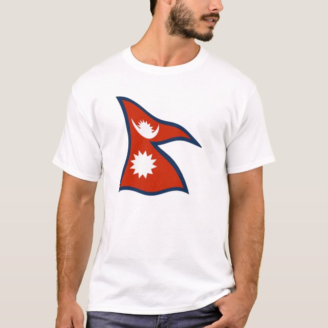 Camisa da Bandeira do Nepal (Frente)
