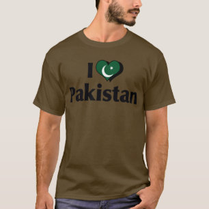 Camisa da Bandeira do Paquistão que Eu Amo