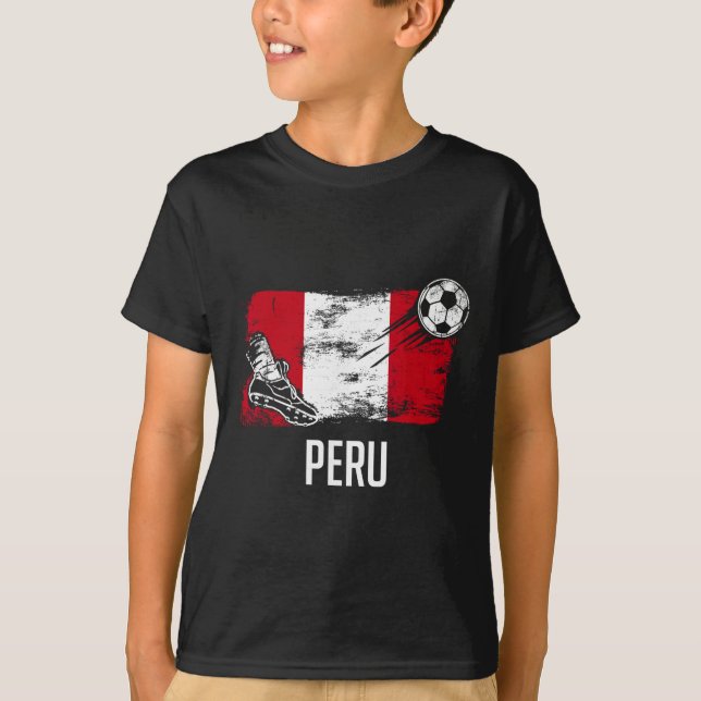 Camisa da Bandeira do Peru Time de Futebol Peruano (Frente)