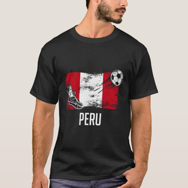 Camisa da bandeira do Peru time de futebol peruano (Frente)