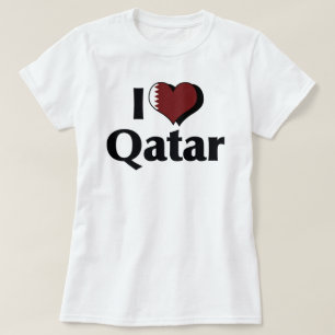 Camisa da Bandeira do Qatar que Eu Amo