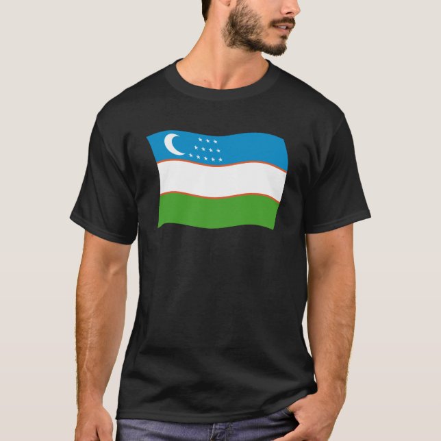 Camisa da Bandeira do Uzbequistão (Frente)
