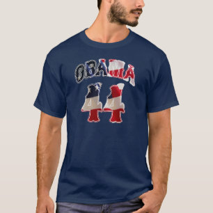 Camisa da bandeira t de Barack Obama 44
