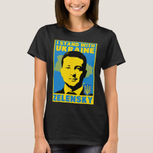 Camisa da Bandeira Ucraniana Volodymyr Zelensky Uc
