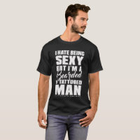 Camisa da barba T eu sou um homem farpado e