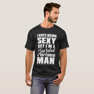 Camisa da barba T eu sou um homem farpado e