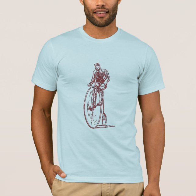 Camisa da bicicleta do vintage do farthing da (Frente)