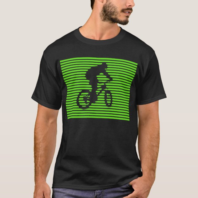 camisa da bicicleta - Linhas Verdes (Frente)