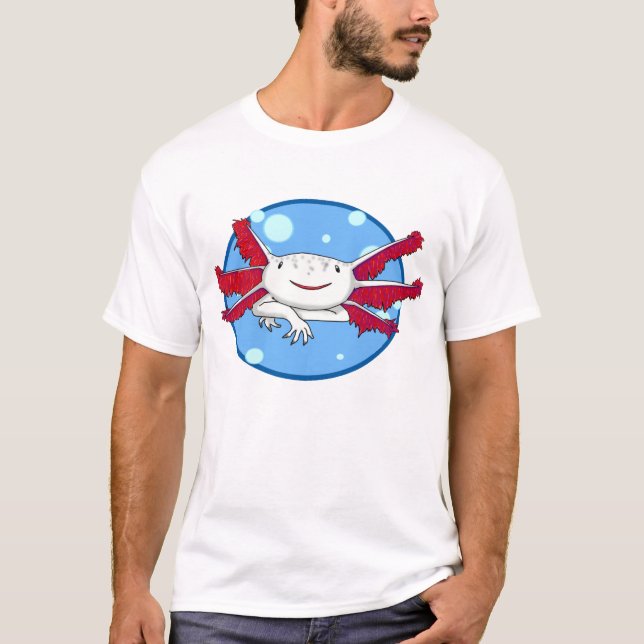 camisa da bolha do axolotl (branco com pontos) (Frente)