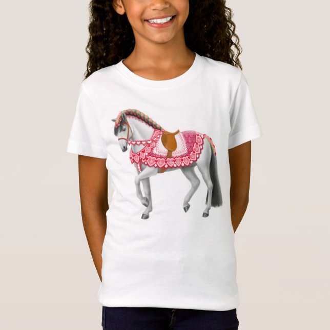 Camisa da boneca das meninas do cavalo dos (Frente)