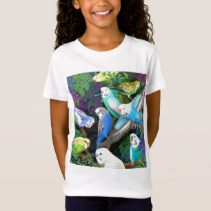 Camisa da boneca das meninas dos Parakeets e das