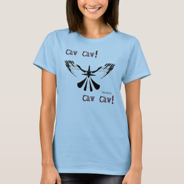 Camisa da boneca das senhoras do Caw do Caw (Frente)