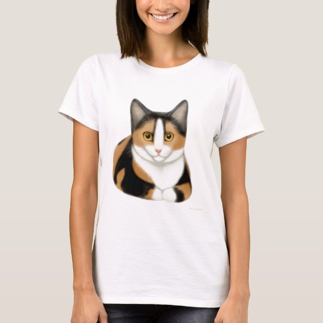 Camisa da boneca do gato de chita (Frente)
