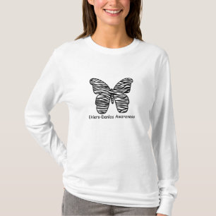 Camisa da borboleta da zebra da consciência de