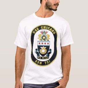 Camisa da brasão t de USS Chicago