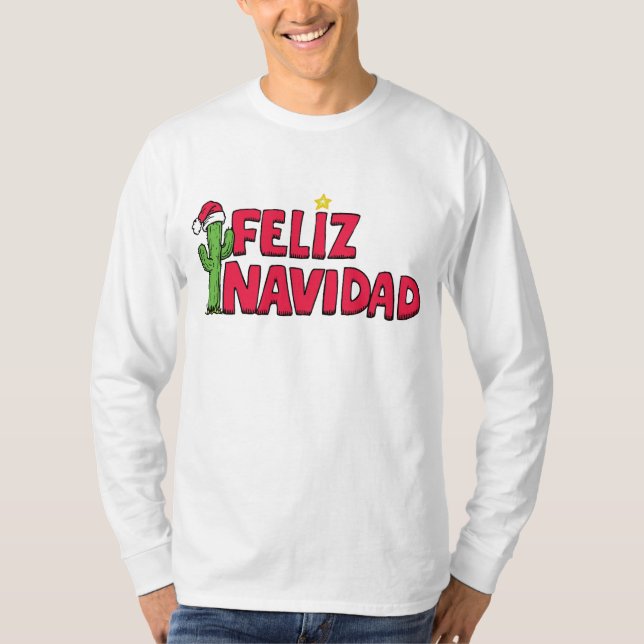 Camisa da camisola T de Feliz Navidad (Frente)