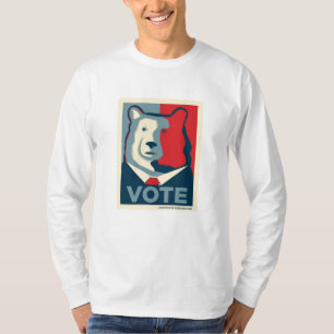 Camisa da Capa de MensLong do VOTO
