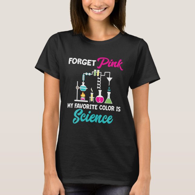 Camisa da Ciência Menina STEM Engenharia Cientista (Frente)