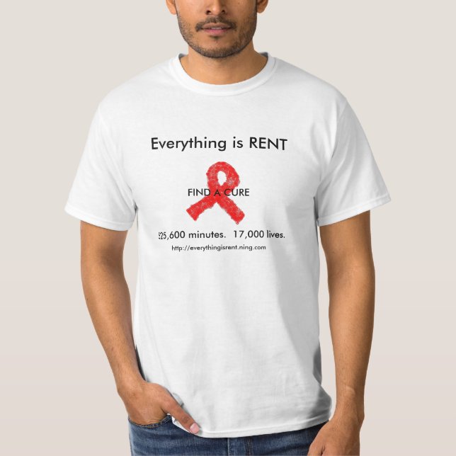 Camisa da consciência do AIDS (Frente)