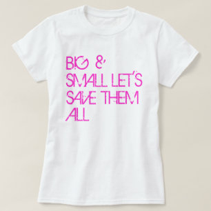 Camisa da consciência do cancro da mama: Grande &