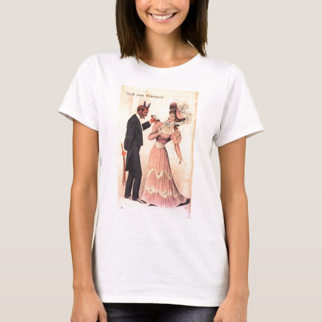 Camisa da correia de espaguetes de Krampus (Frente)