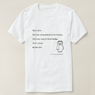 Camisa da coruja da lógica do Covey "seja como"