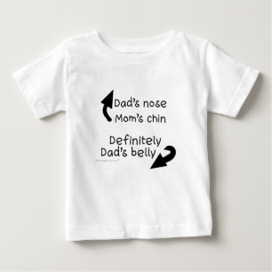Camisa da criança da barriga dos pais