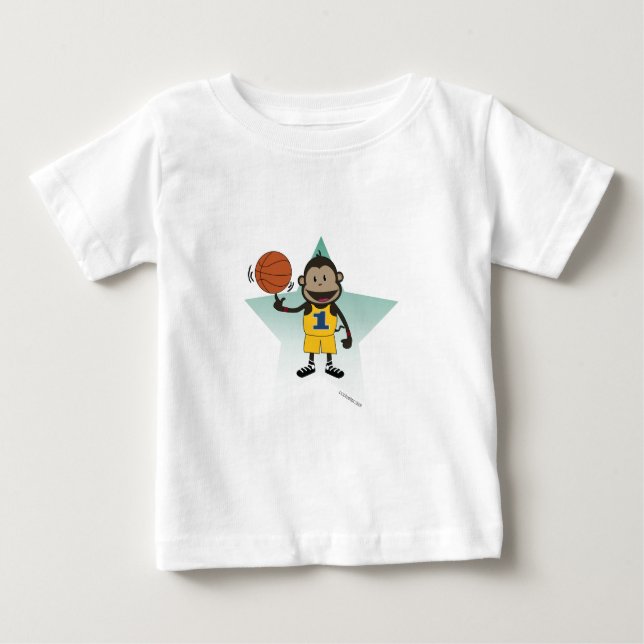 Camisa da criança do basquetebol do macaco (Frente)