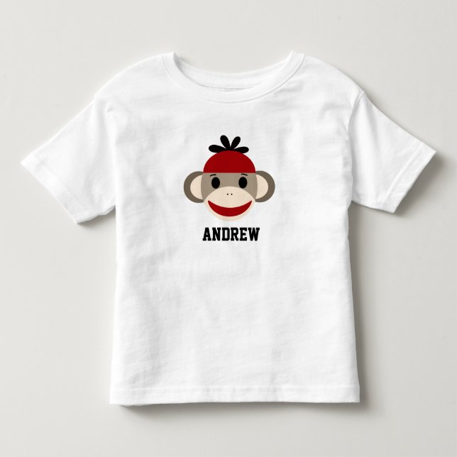 Camisa da criança do macaco da peúga (Frente)