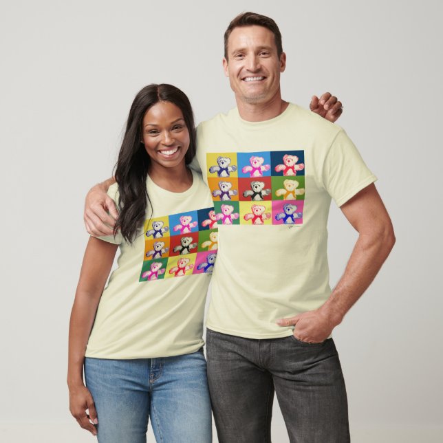 Camisa da criança dos ursinhos do pop art (Unissex)