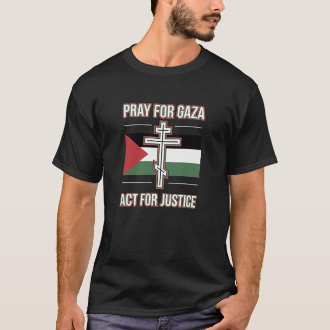 Camisa da Cruz Cristã Ortodoxa da Palestina (Frente)