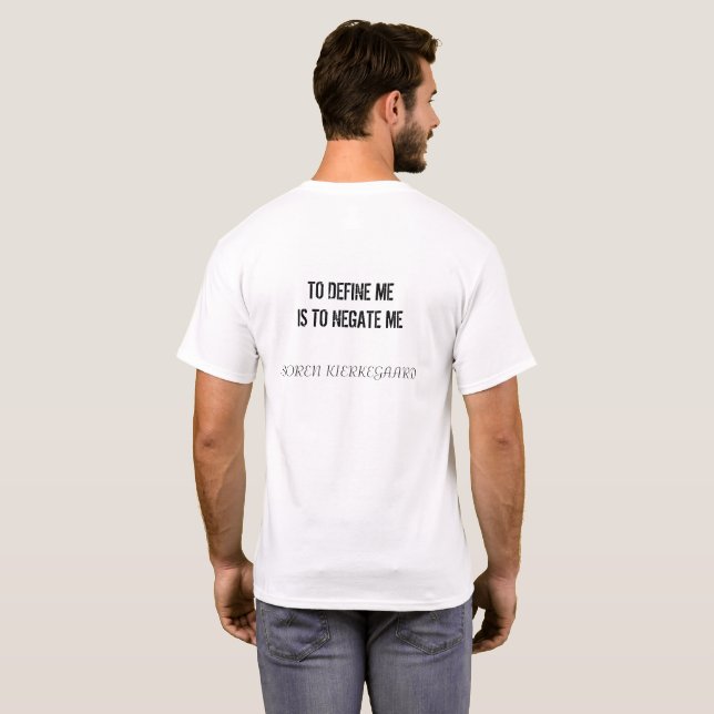 Camisa da definição de Kierkegaard (Parte Traseira Completa)