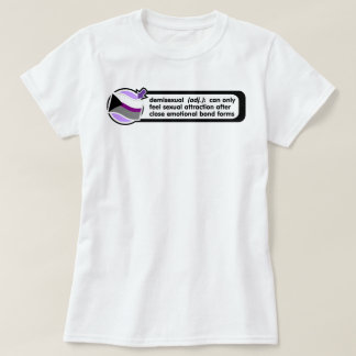 Camisa da definição do Pop-Acima de Demisexual