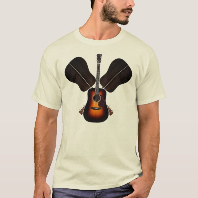 Camisa da disposição da guitarra acústica (Frente)