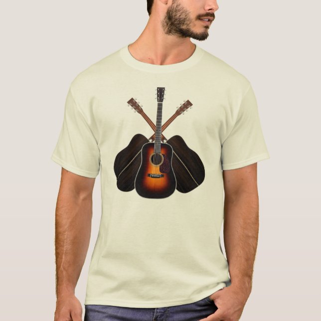 Camisa da disposição da guitarra acústica (Frente)