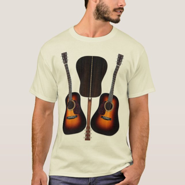 Camisa da disposição da guitarra acústica (Frente)