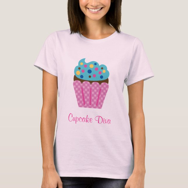 Camisa da diva do cupcake (Frente)