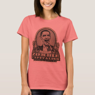 Camisa da edição de Obama do capitalismo do zomb