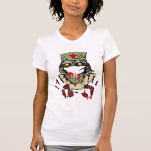Camisa da enfermeira do zombi
