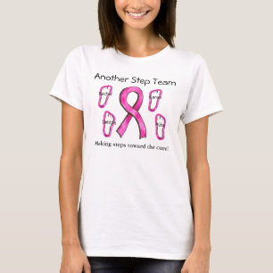Camisa da equipe da caminhada do cancer