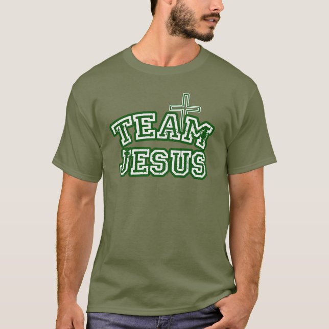 Camisa da equipe de Jesus Cristo e fé cristã (Frente)