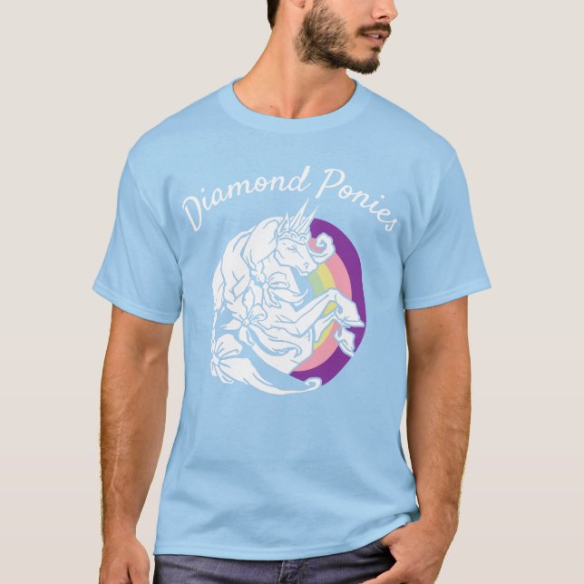 Camisa da Equipe de Kickball de Ponies Diamond (Frente)