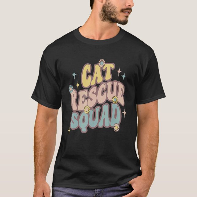 Camisa da Equipe de Resgate de Gatos Camisa de Res (Frente)