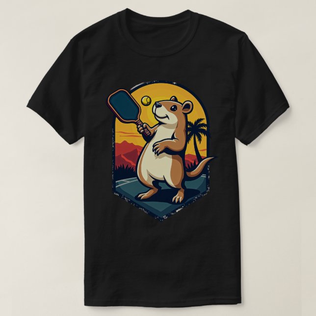 Camisa da Equipe do Clube de Pickleball Capybara c (Frente do Design)
