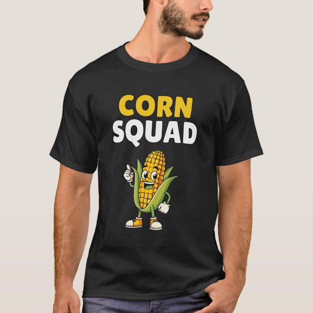 Camisa da Equipe do Milho Humor de Amante do Milho (Frente)