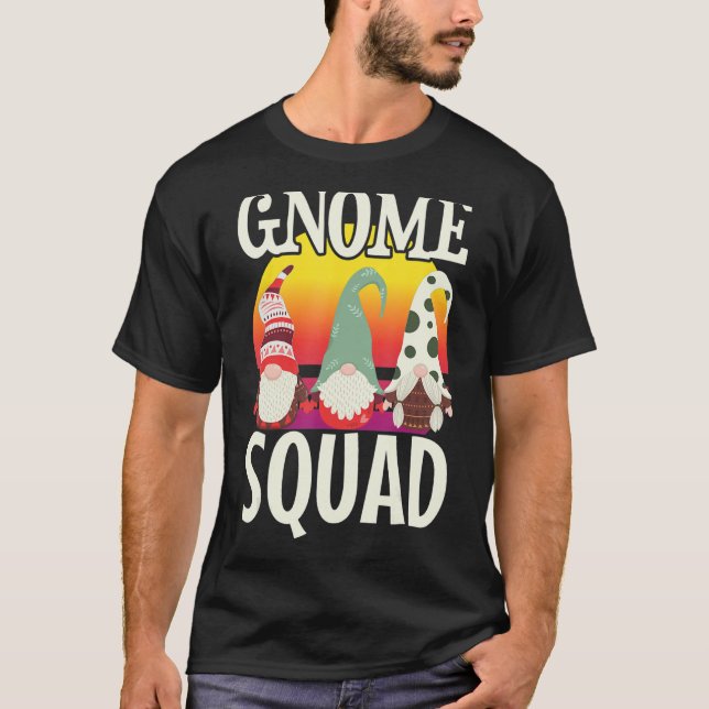 Camisa da Equipe Gnome Squad Gnomies Engraçado Jar (Frente)